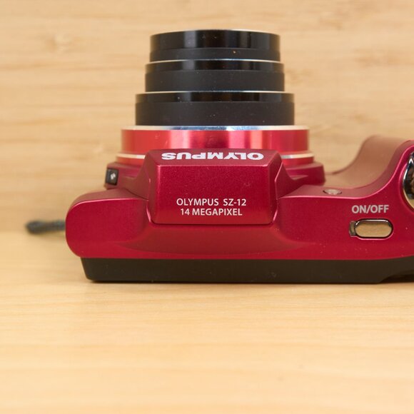 Olympus SZ-12 14 MP 24x Wide Zoom Digital Camera, Red - Picture 5 of 9